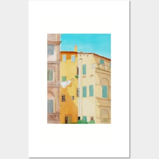 Mediterranean city in summer Posters and Art